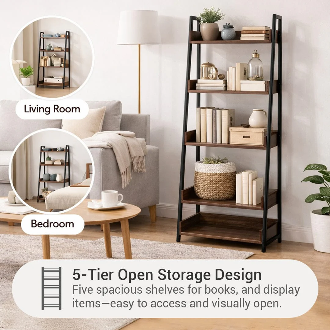 Elliana 5 Tier Bookshelves - Image 3