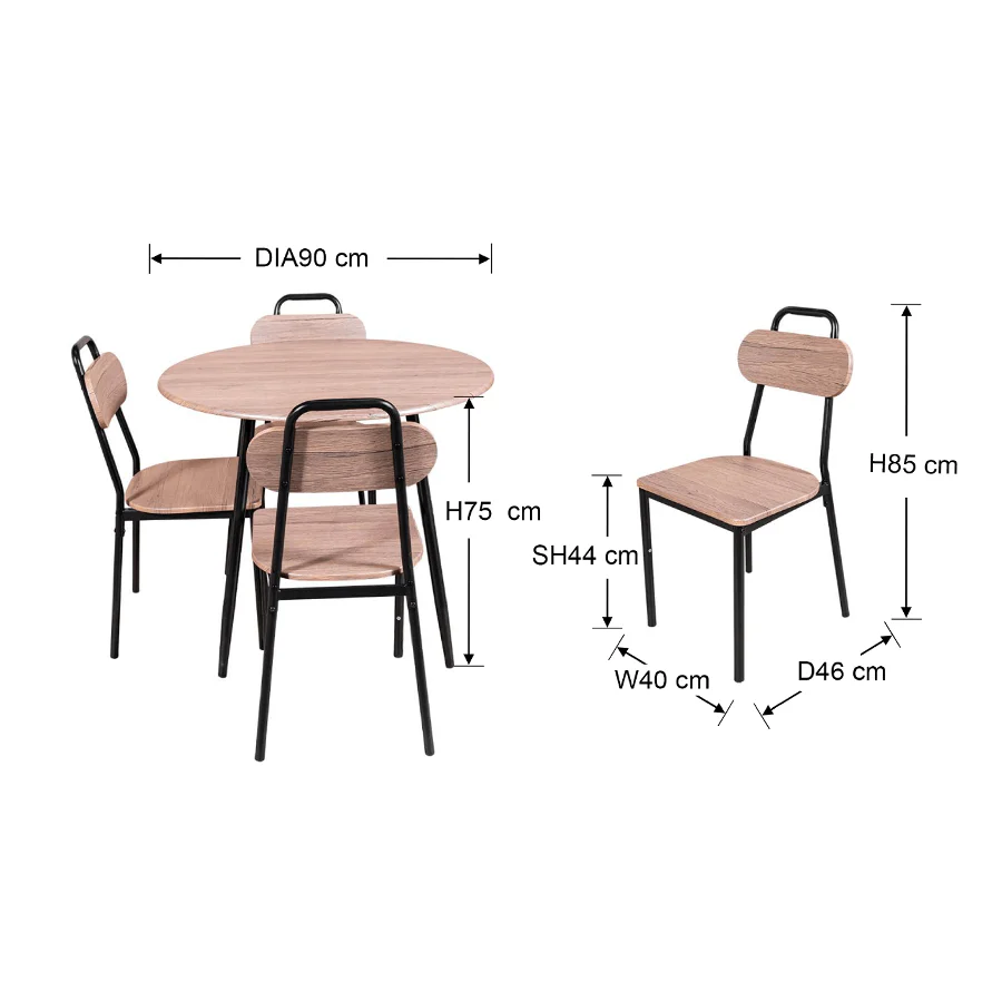Elsie 4 Seater Round Dining Set - Image 16
