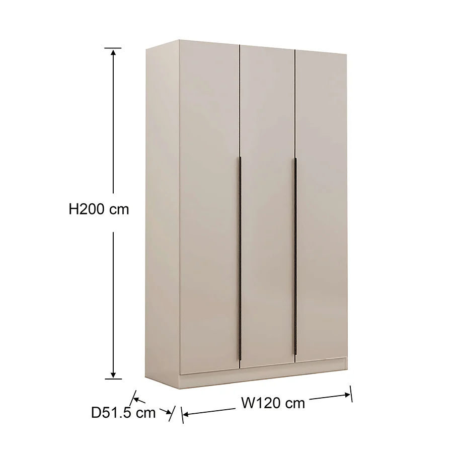 Emil 3 Door Hinge Wardrobe - Image 14