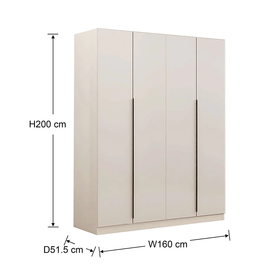 Emil 4 Door Hinge Wardrobe - Image 13