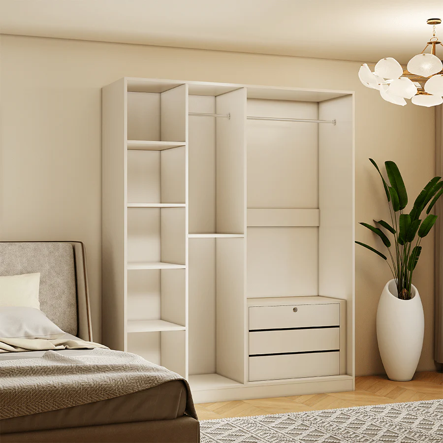 Emil 4 Door Hinge Wardrobe - Image 5
