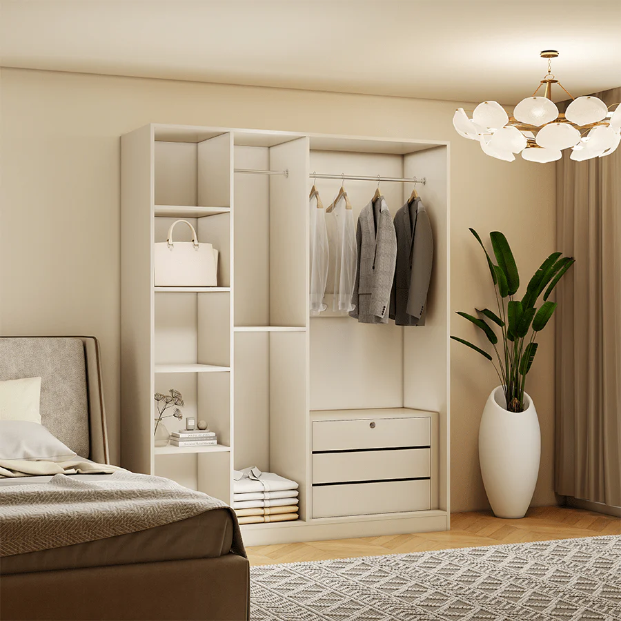 Emil 4 Door Hinge Wardrobe - Image 6