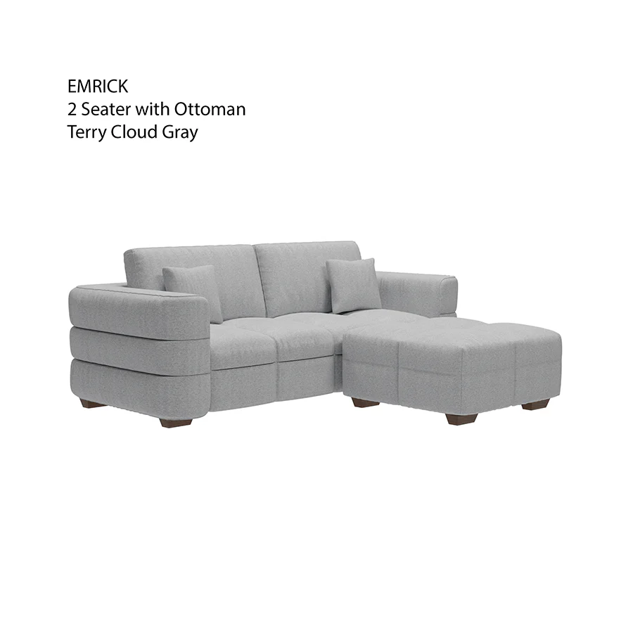 Emrick 2 Seater with Ottoman - Image 17