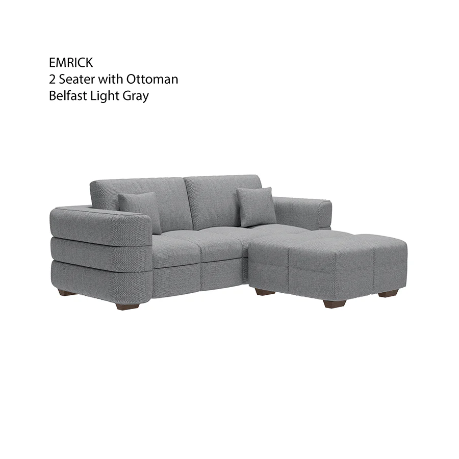 Emrick 2 Seater with Ottoman - Image 7