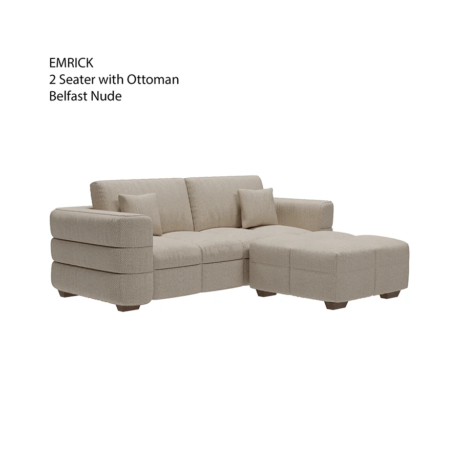 Emrick 2 Seater with Ottoman - Image 8
