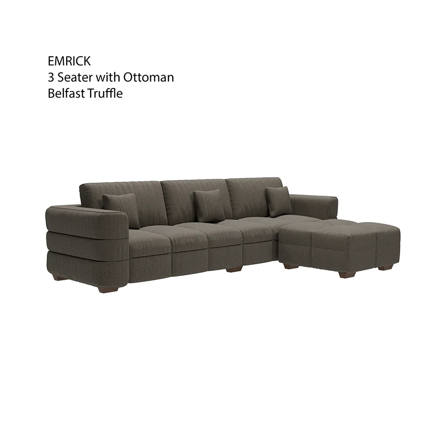 Emrick 3 Seater with Ottoman - Image 12