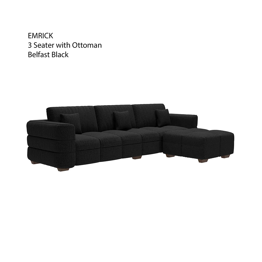 Emrick 3 Seater with Ottoman - Image 13
