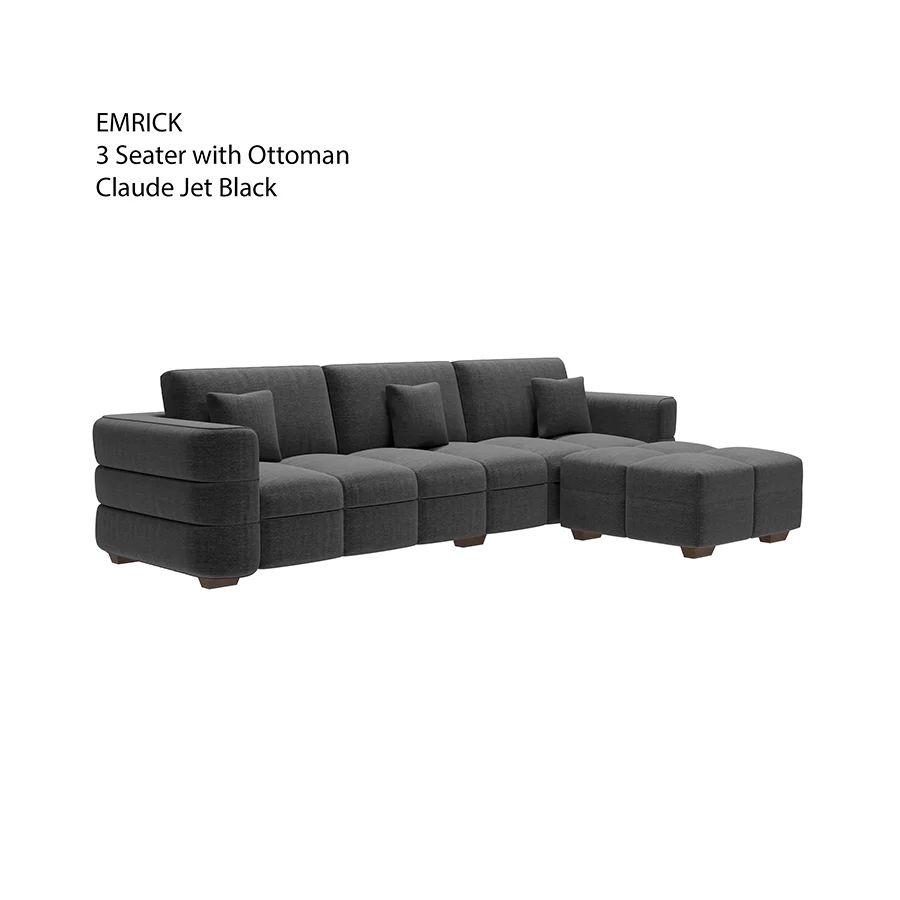 Emrick 3 Seater with Ottoman - Image 16