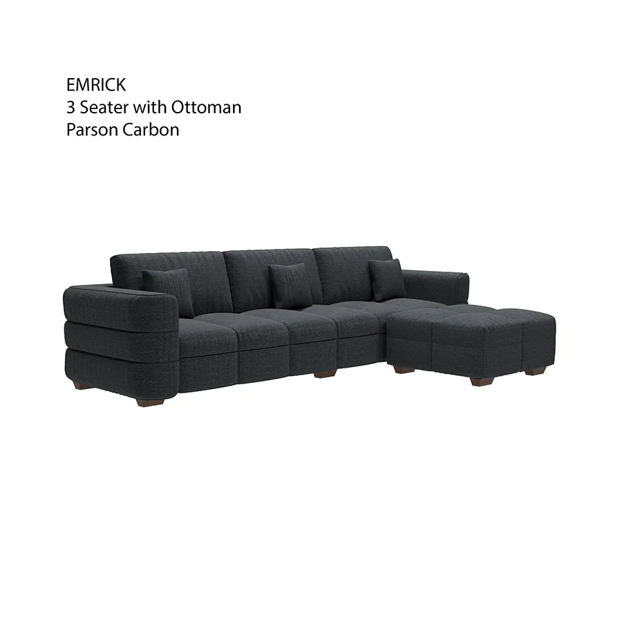 Emrick 3 Seater with Ottoman - Image 6