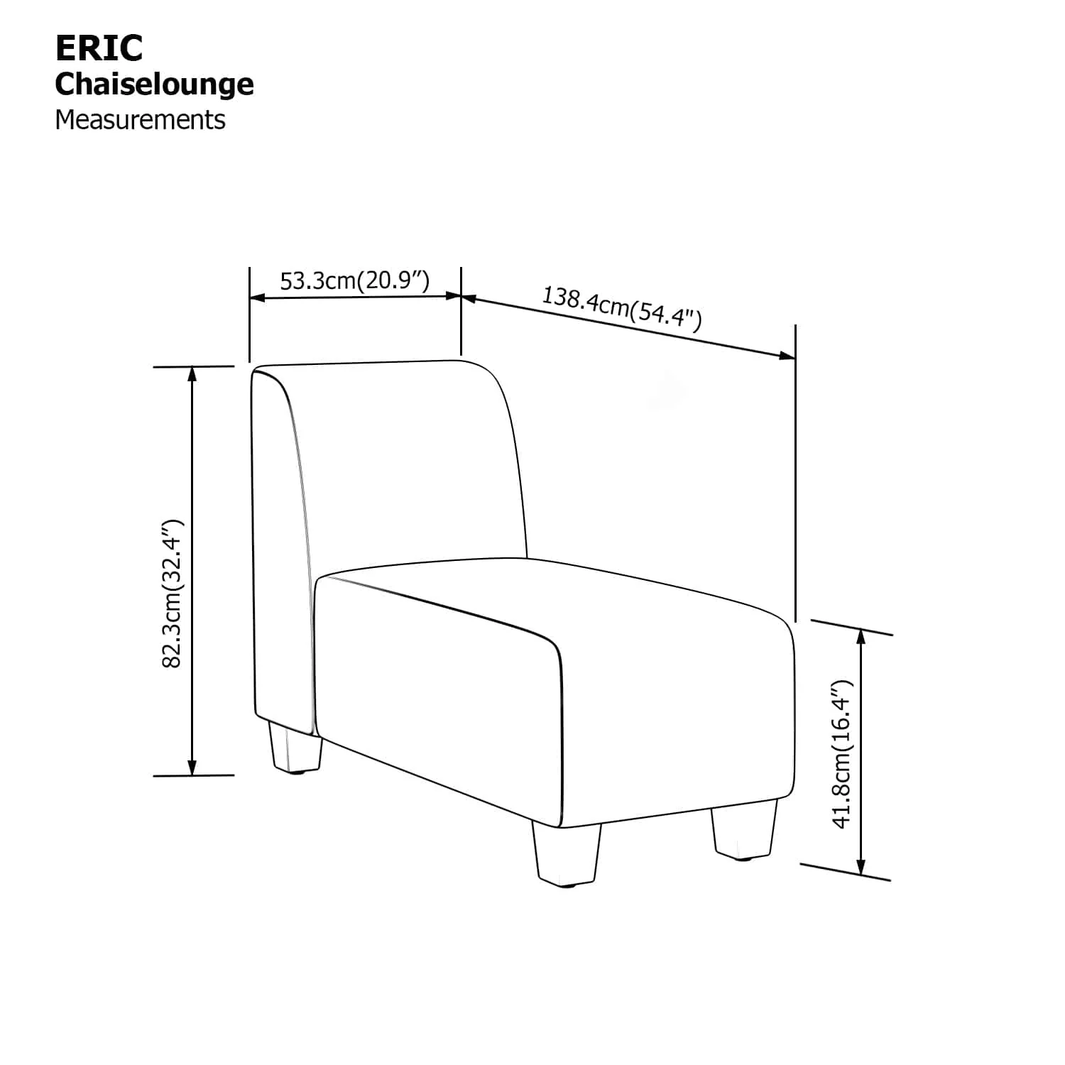 Eric Chaise Lounge Sofa - Image 18
