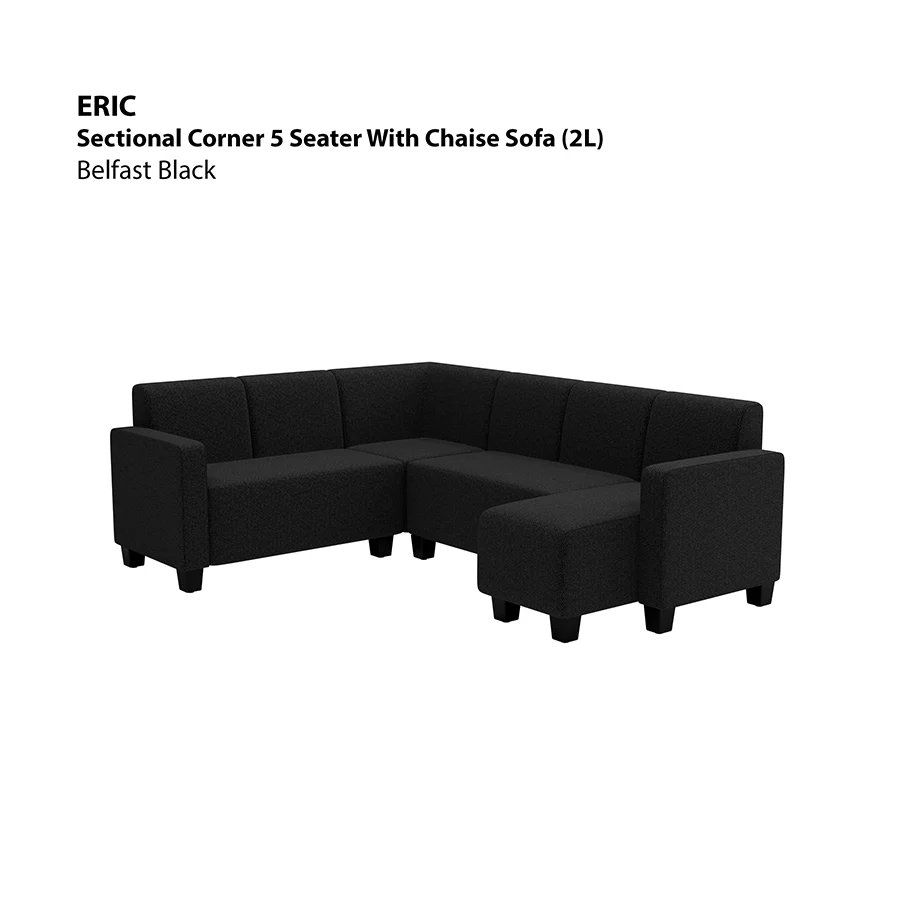 Eric Corner Sectional 5 Seat with Chaise (2L) Sofa - Image 12