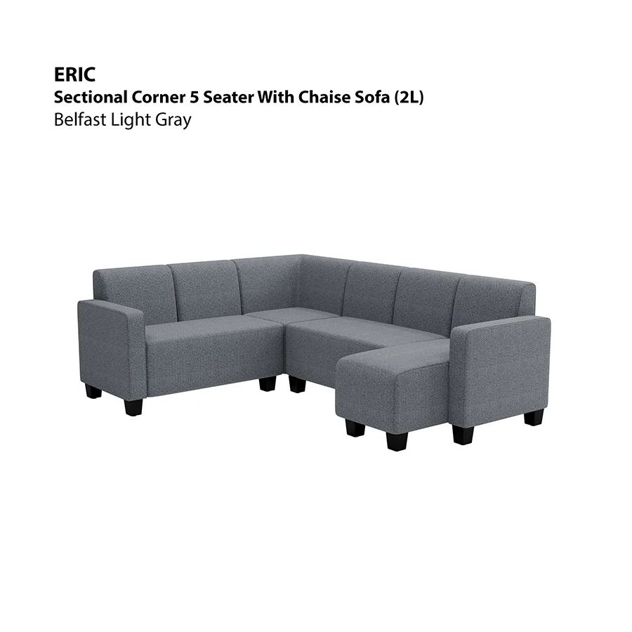 Eric Corner Sectional 5 Seat with Chaise (2L) Sofa - Image 7