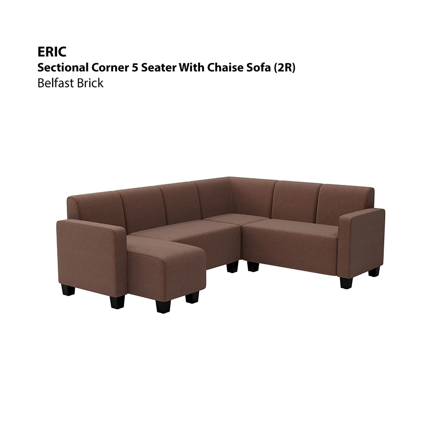 Eric Corner Sectional 5 Seat with Chaise (2R) Sofa - Image 9