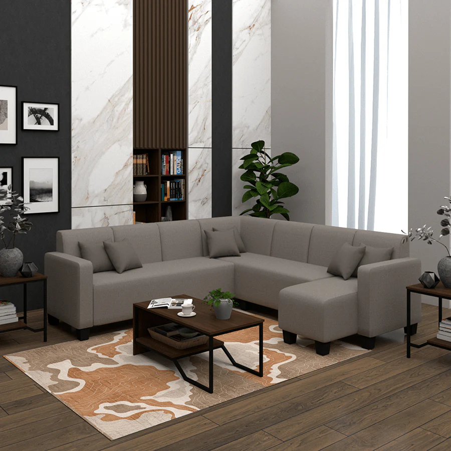 Eric Sectional 6 Seat with Chaise Corner (3L) Sofa - Image 2