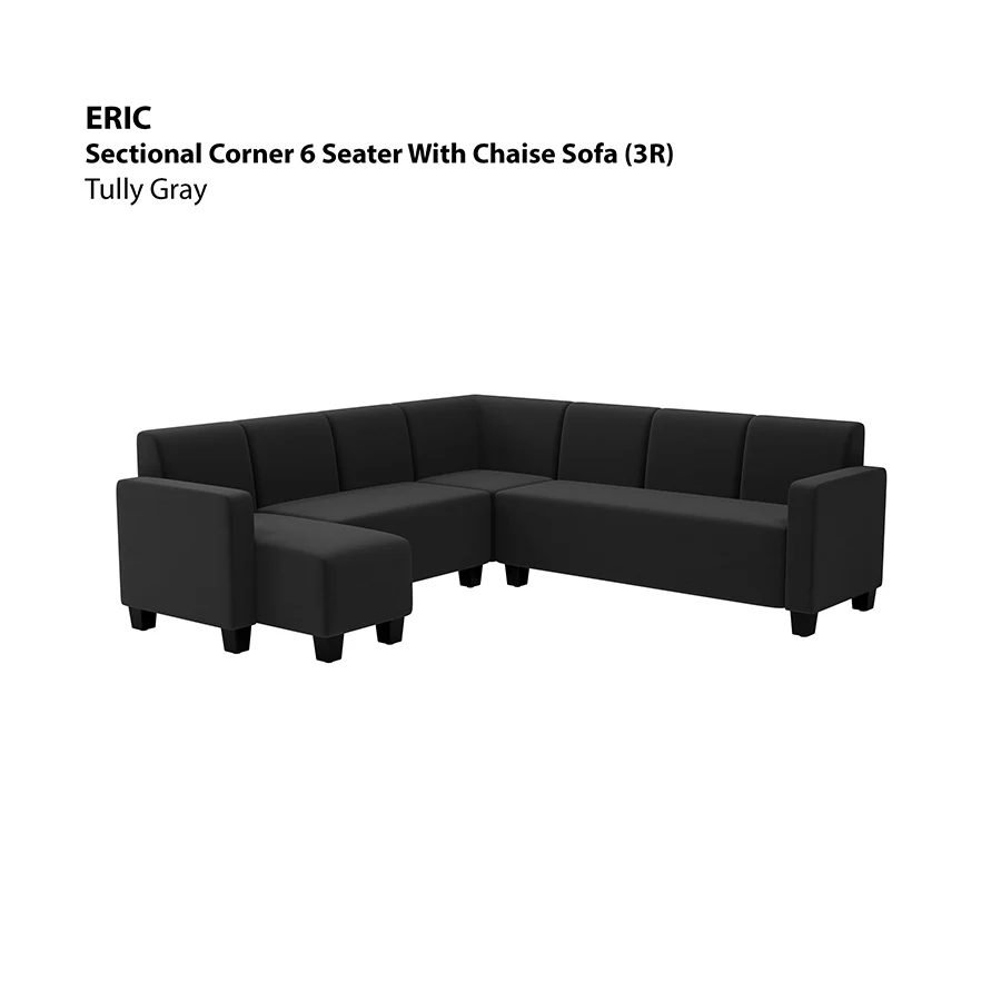 Eric Sectional 6 Seat with Chaise Corner (3R) Sofa - Image 15