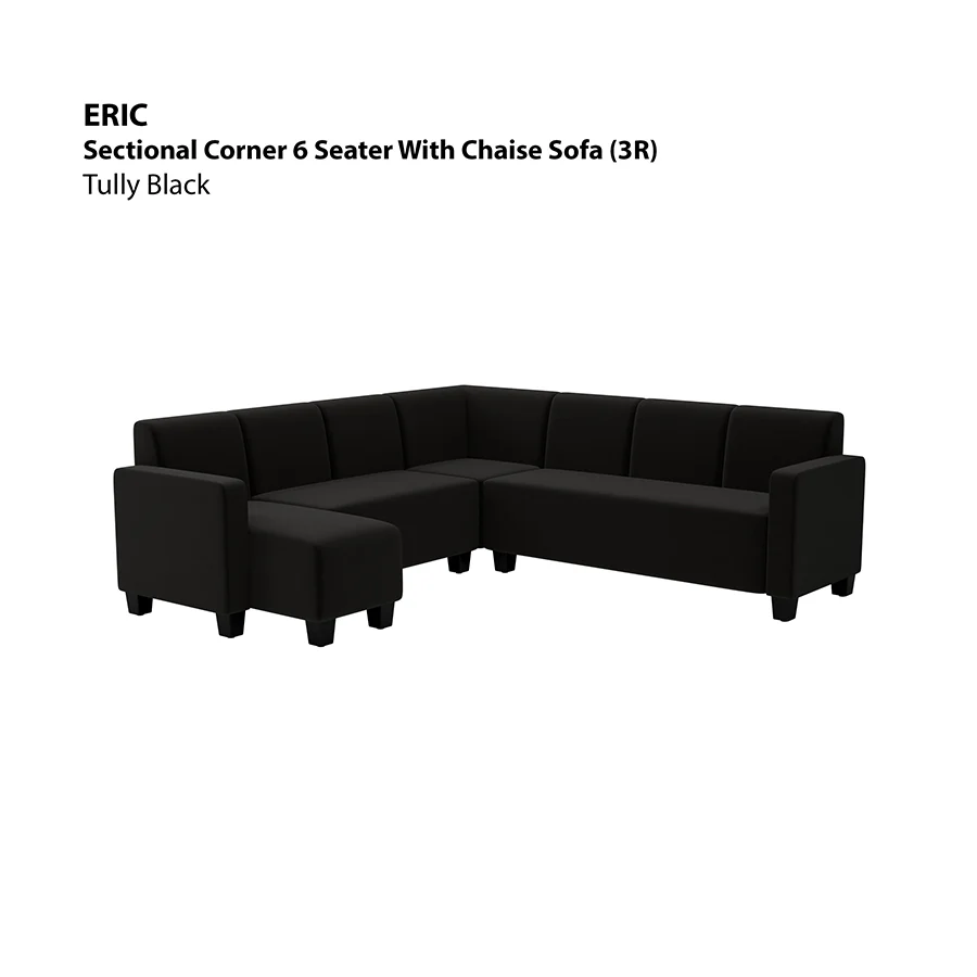Eric Sectional 6 Seat with Chaise Corner (3R) Sofa - Image 16