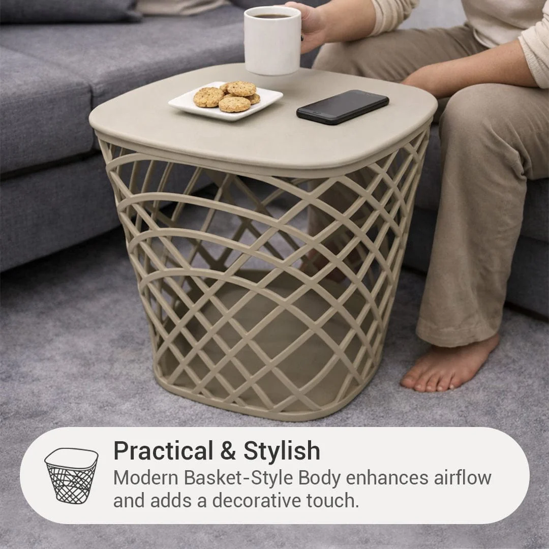 Evie Beige Storage Table - Image 4