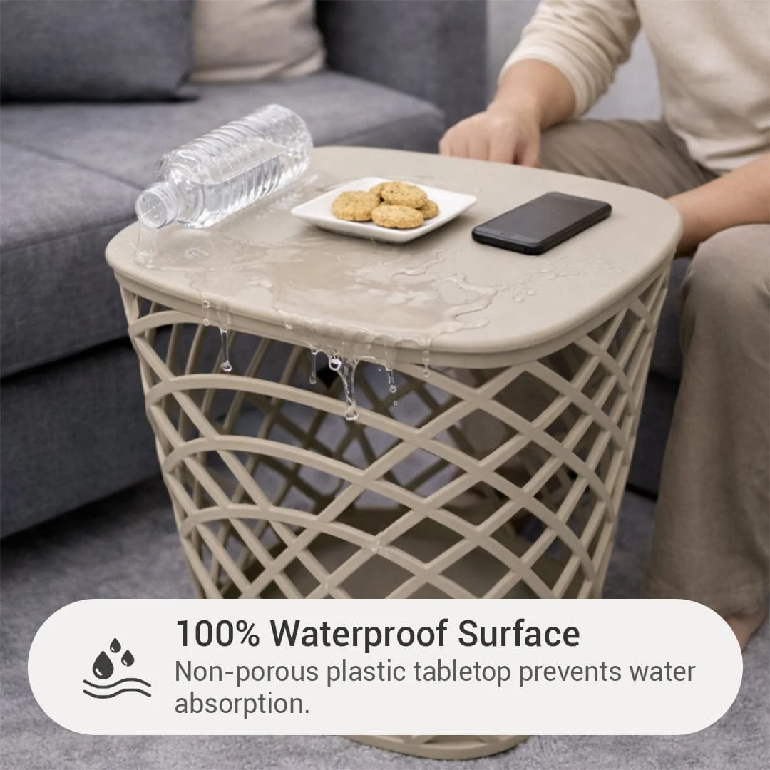 Evie Beige Storage Table - Image 7