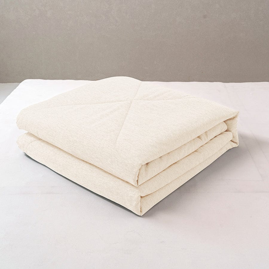 Faux Linen Natural Color Comforter - Image 5
