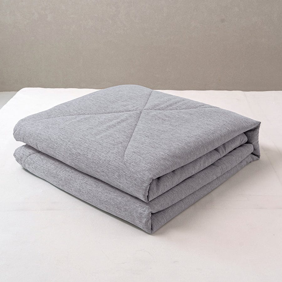 Faux Linen Slate Gray Comforter - Image 6