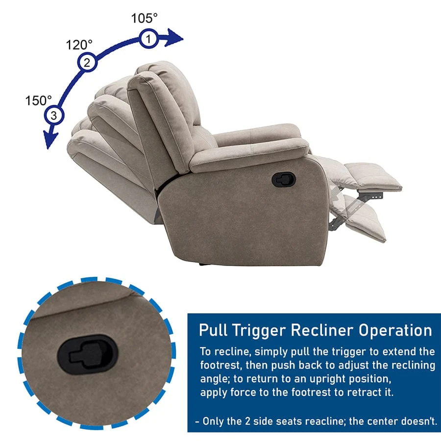 Fremont 3 Seater Recliner Sofa - Image 10