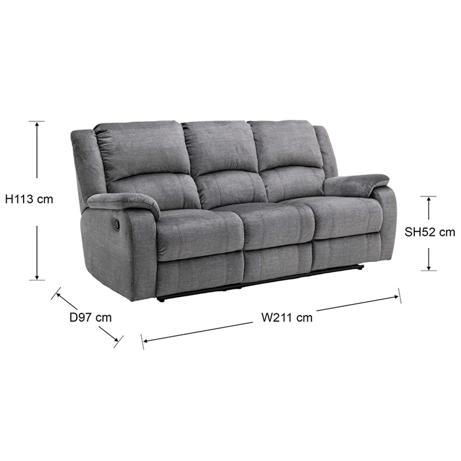 Fremont 3 Seater Recliner Sofa - Image 23