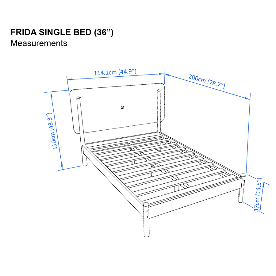Frida 36x75" Bed - Oak - Image 6