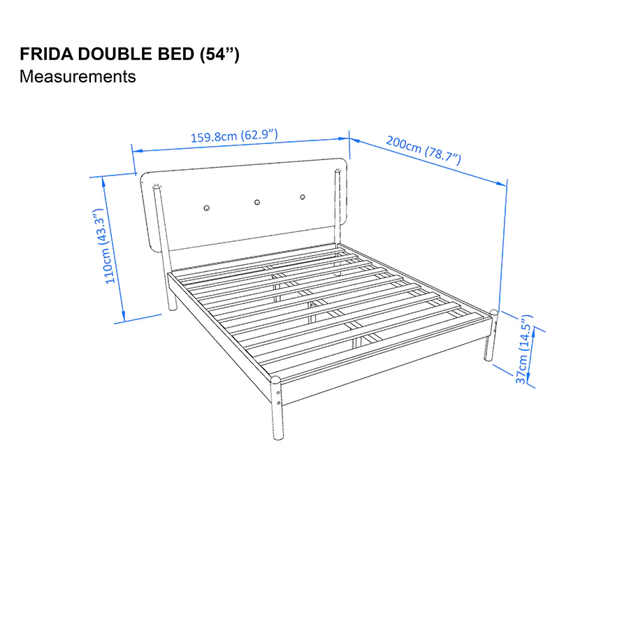 Frida 54x75" Bed - Oak - Image 6