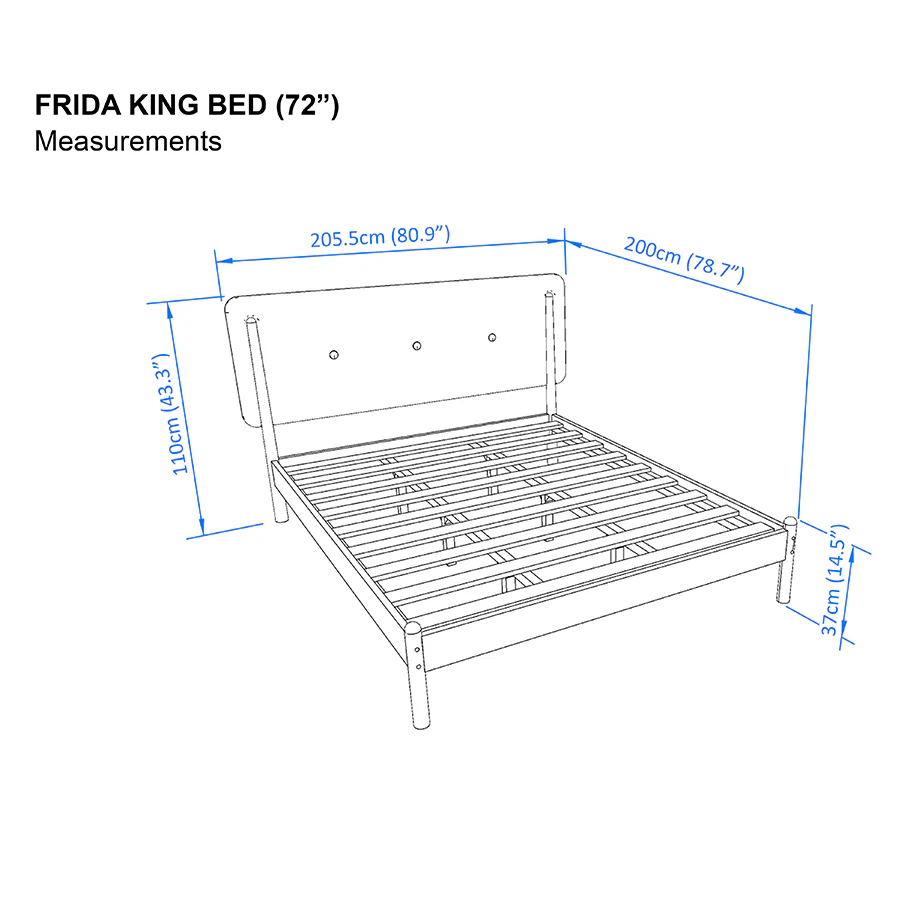 Frida 72x75" Bed - Oak - Image 6