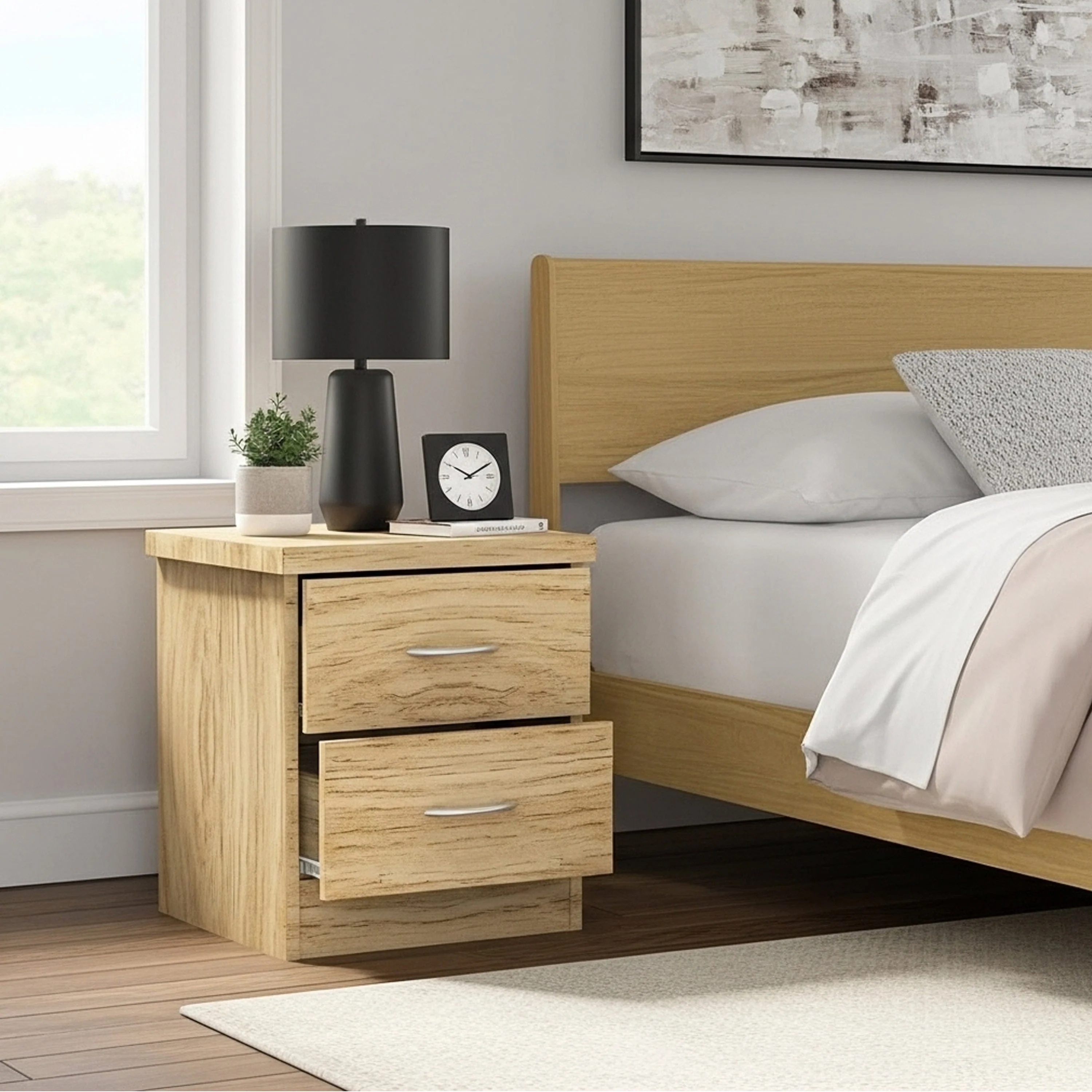 Geraine 2 Drawer Nightstand - Image 3