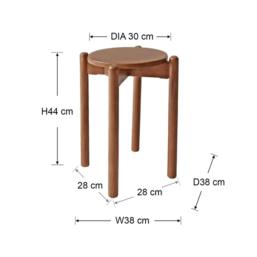 Hana Wooden Stool - Image 17