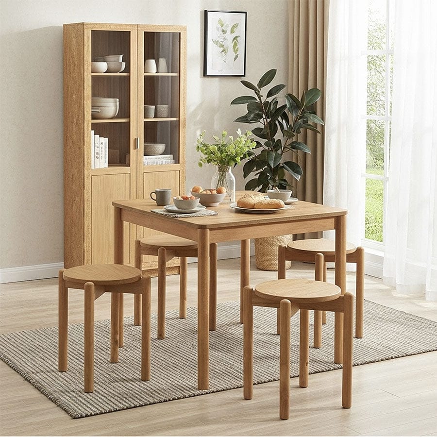 Hana Wooden Stool - Image 4