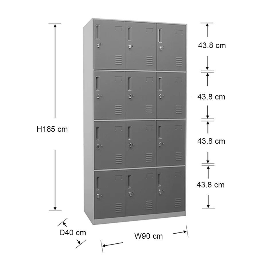 Hanley 12 Door Metal Locker - Image 9