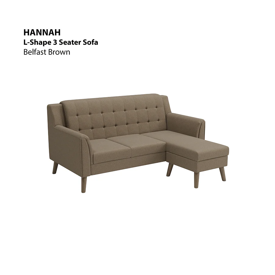 Hannah L-shape 3 Seat Sofa