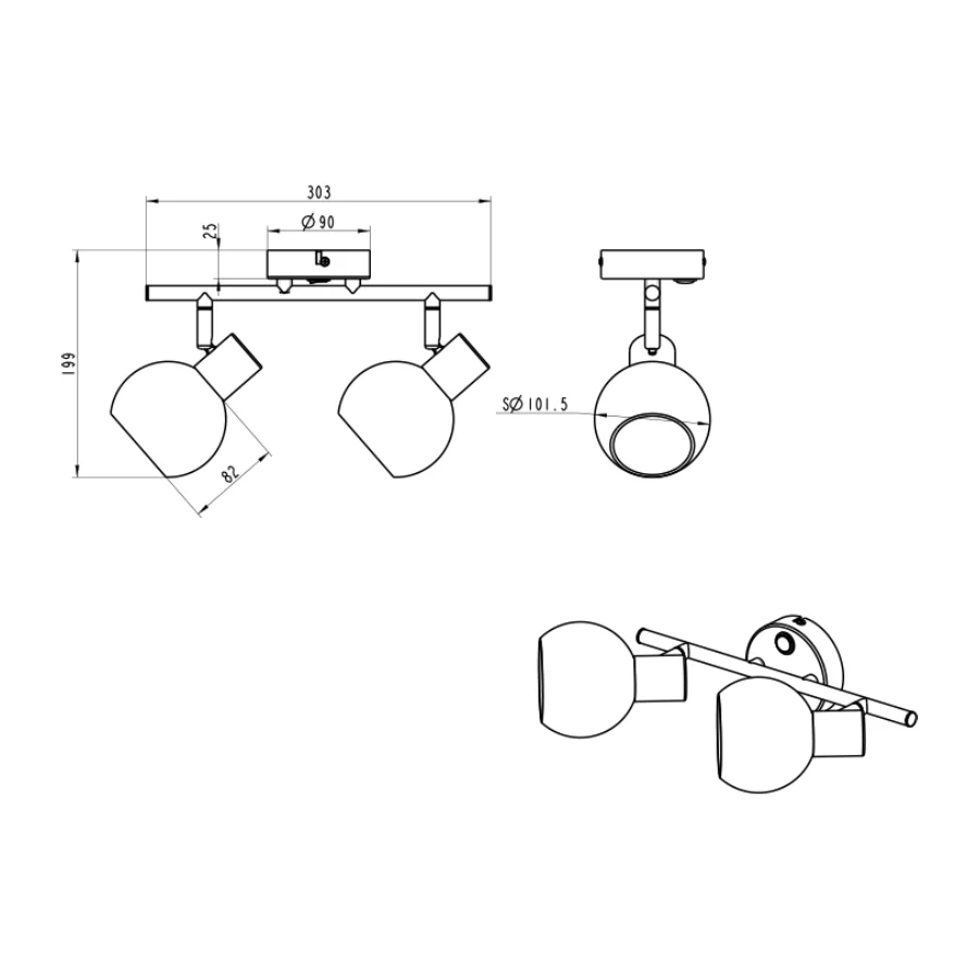 Herma 2-light Spotlight - Image 5