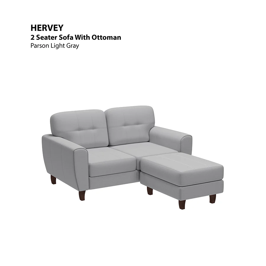 Hervey 2 Seat with Ottoman Sofa - Image 3