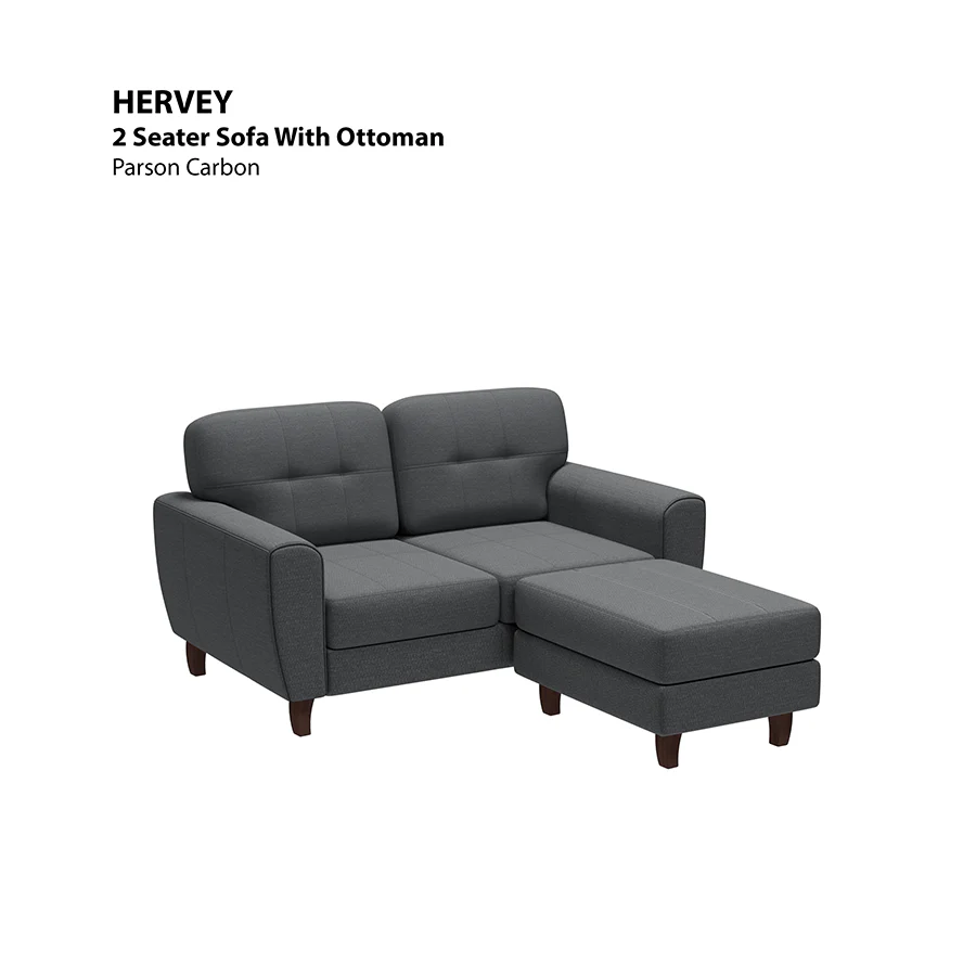Hervey 2 Seat with Ottoman Sofa - Image 6