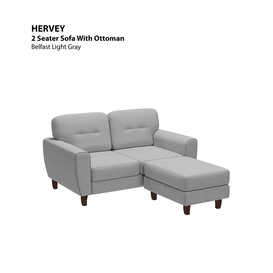 Hervey 2 Seat with Ottoman Sofa - Image 7