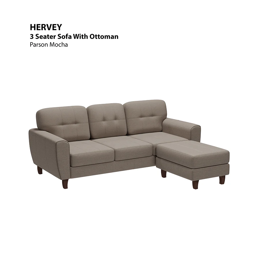 Hervey 3 Seat with Ottoman Sofa - Image 5