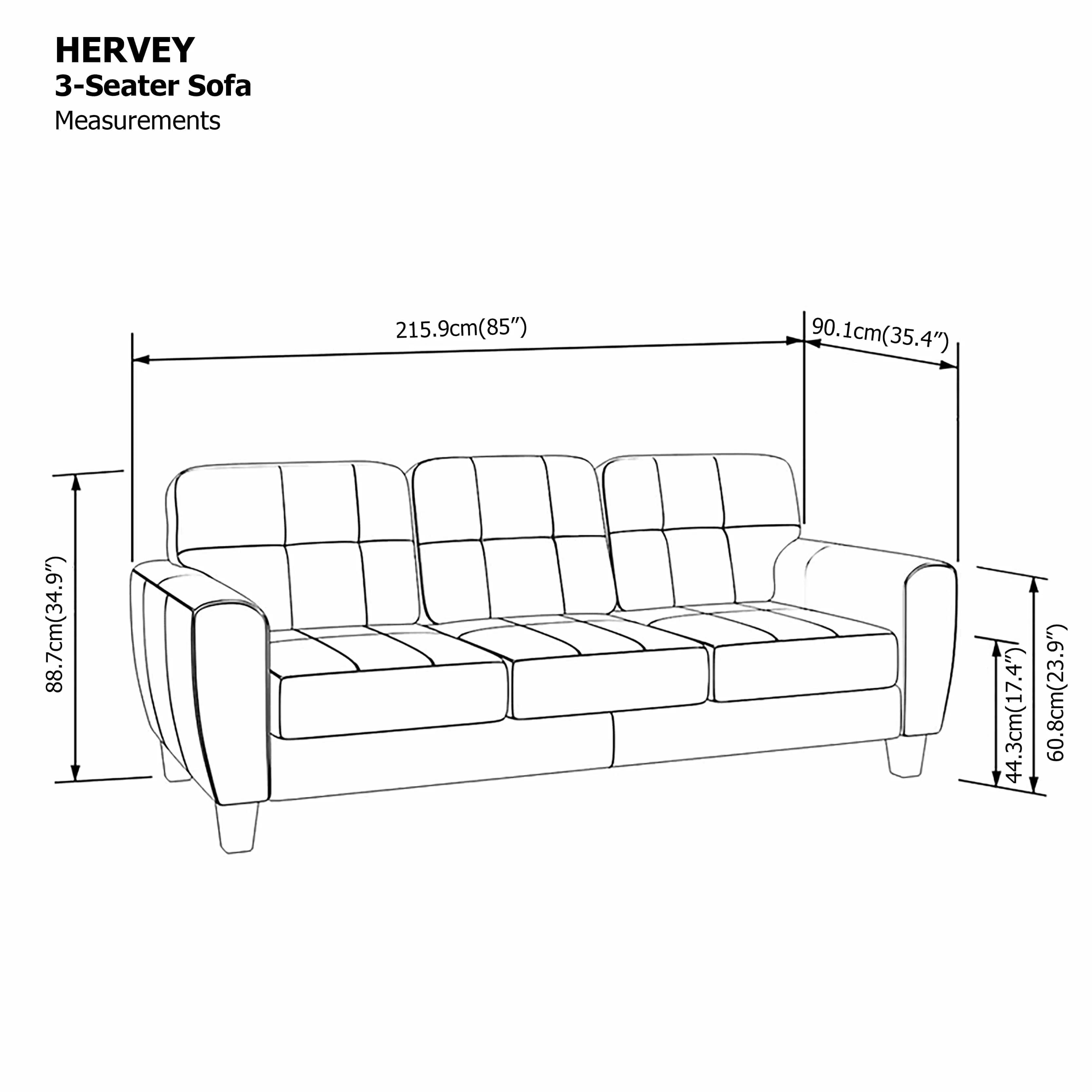 Hervey 3 Seater Sofa - Image 20