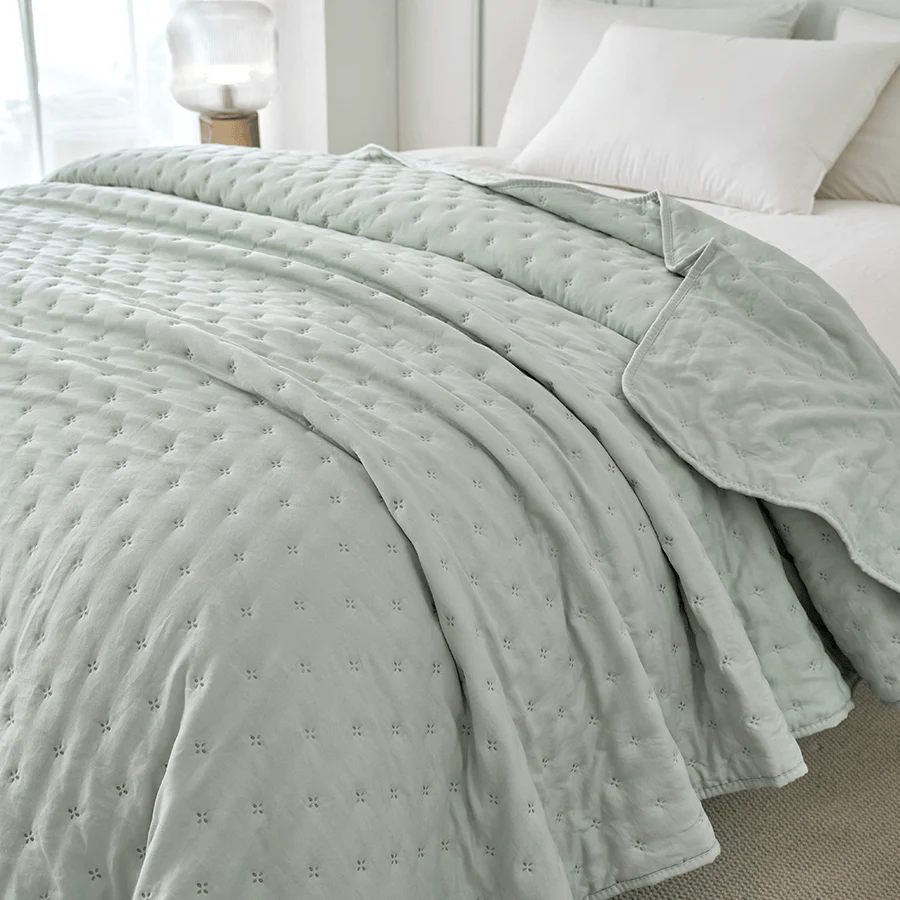Holly Bedspread - Green - Image 5