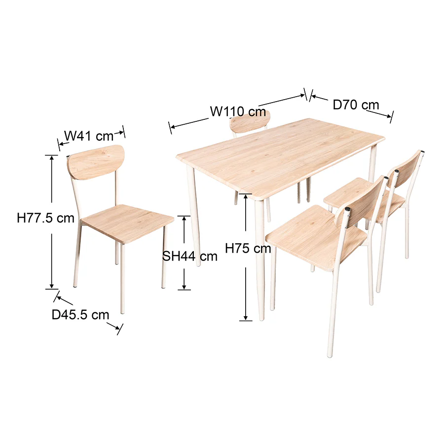 Howard 4 Seater Dining Set - Image 15