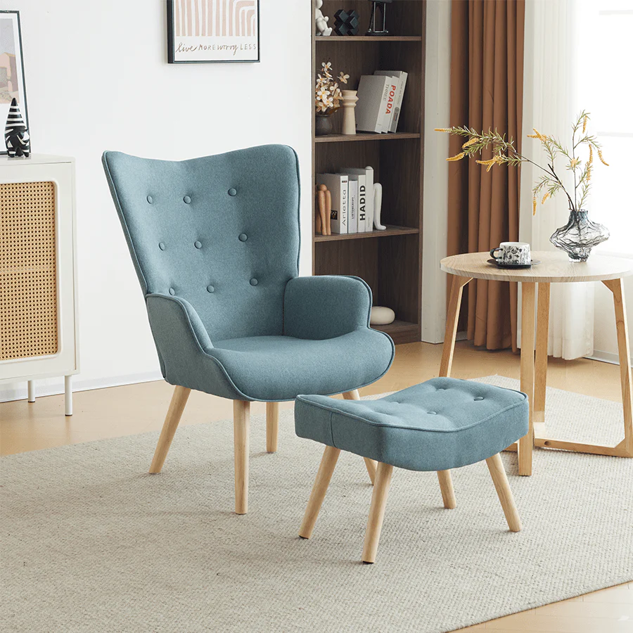 Ivan Armchair with Foot Stool - Image 2