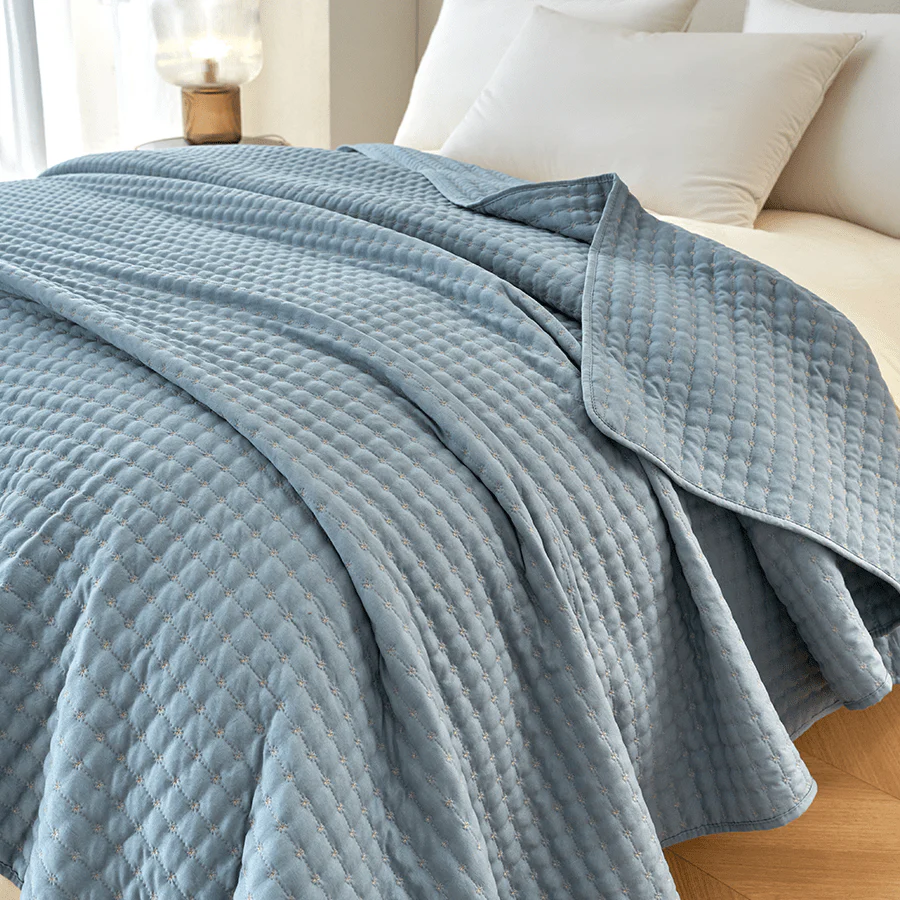 Ivy Bedspread - Blue - Image 5
