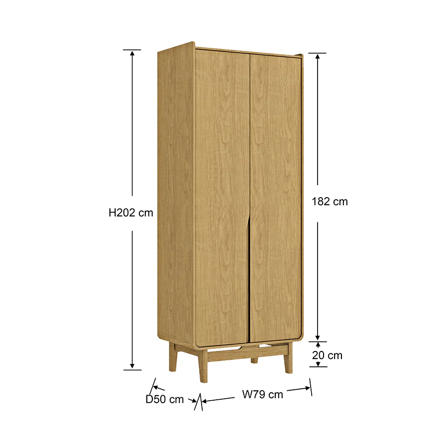Jimi 2 Door Wardrobe - Image 14