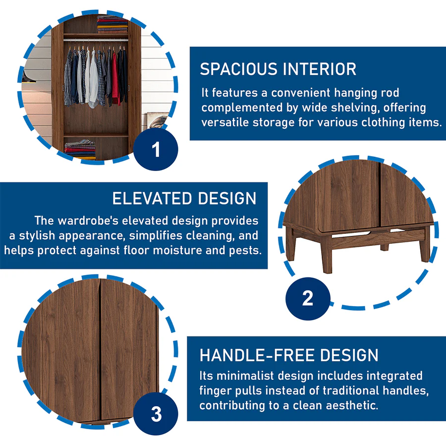Jimi 2 Door Wardrobe - Image 24