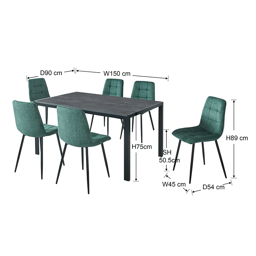 Jimmi+ Livia 6 Seater Dining Set - Image 16