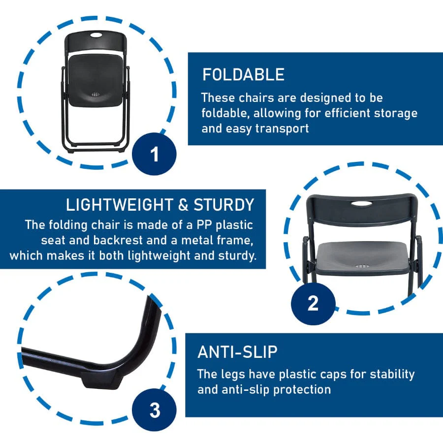 Kayce Plastic Folding Chair - Image 24