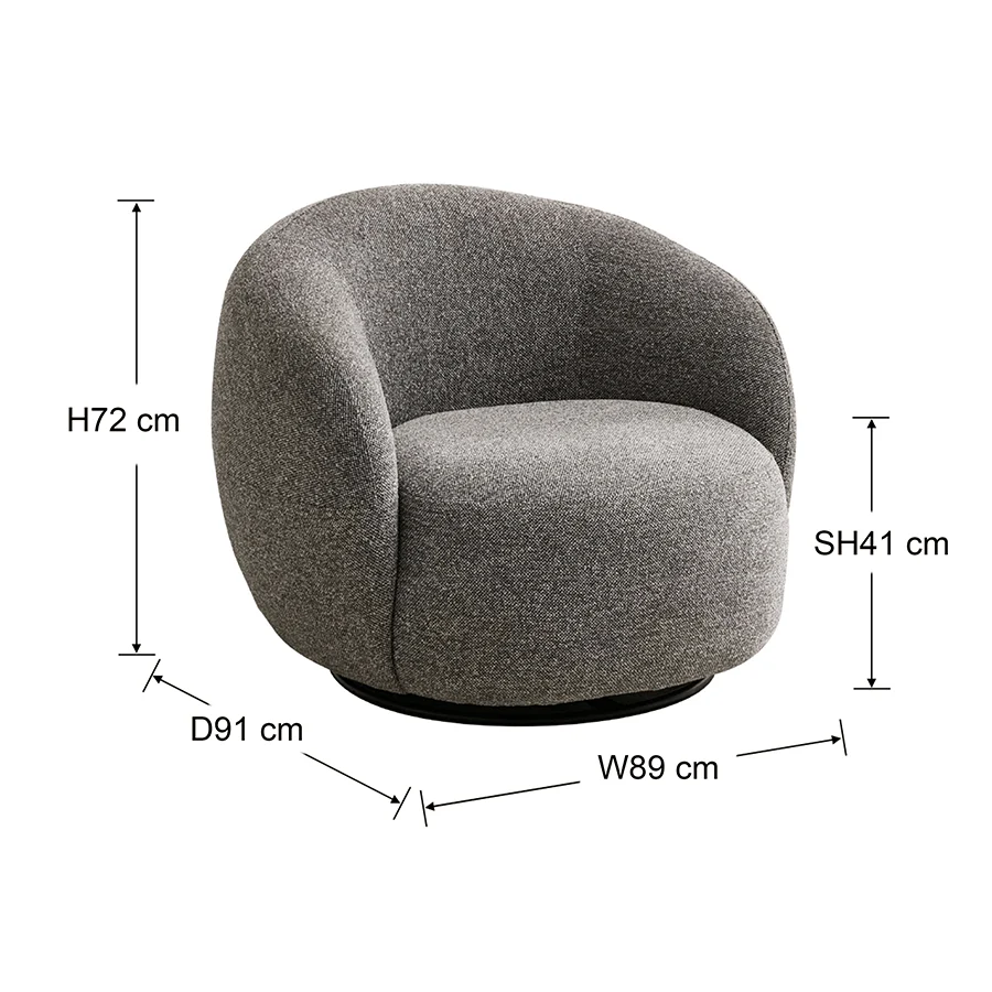 Kelly Swivel Arm Chair - Image 10