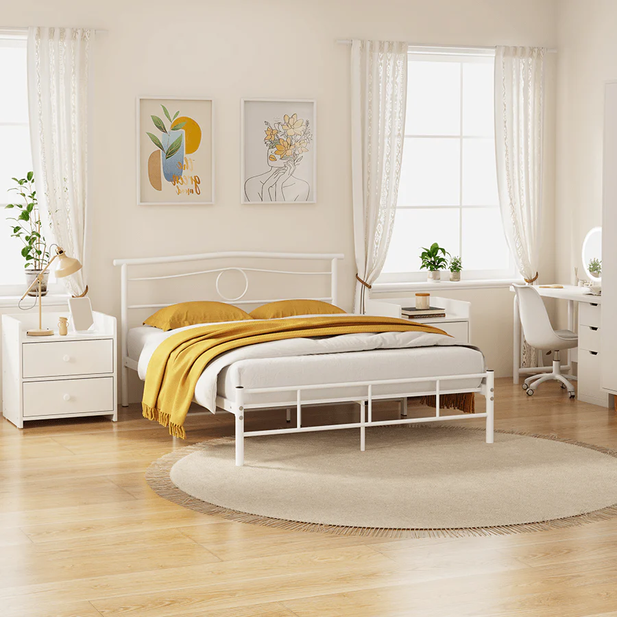 Kenjie White Metal Bed - Image 21